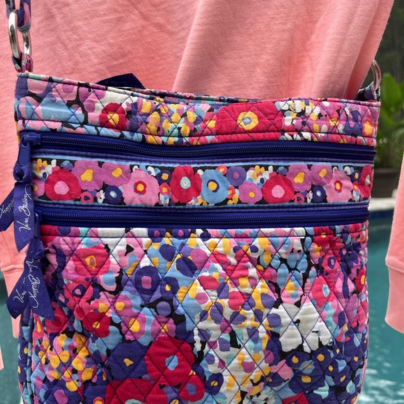 EUC-Vera Bradley Impressionista Double Front Zipper Crossbody Bag - Picture 2 of 11